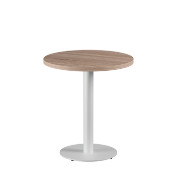 Tisch ALFA R Weiss mit Laminierte-Platten 28 mm