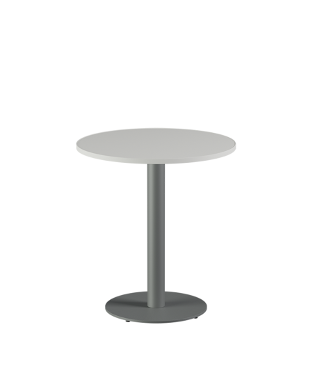 Tisch ALFA R Grau mit Laminierte-Platten 28 mm