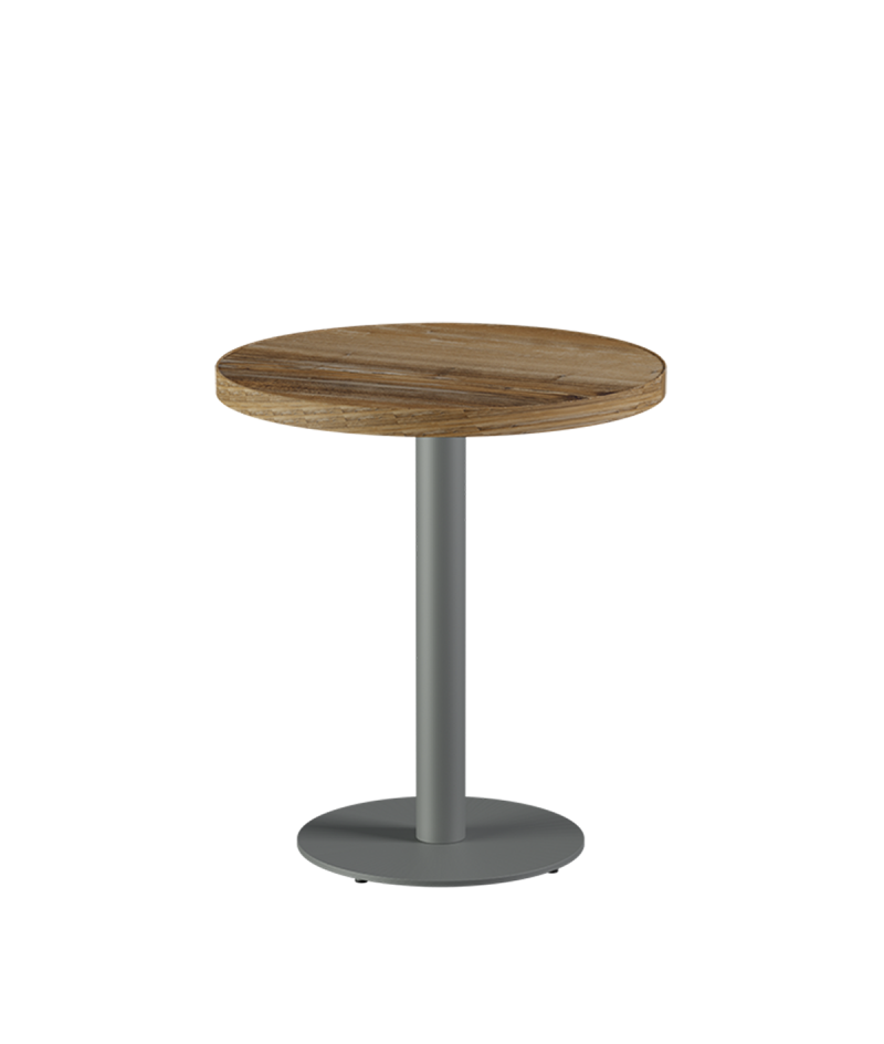 Tisch ALFA R Grau mit Laminierte-Platten 28 mm