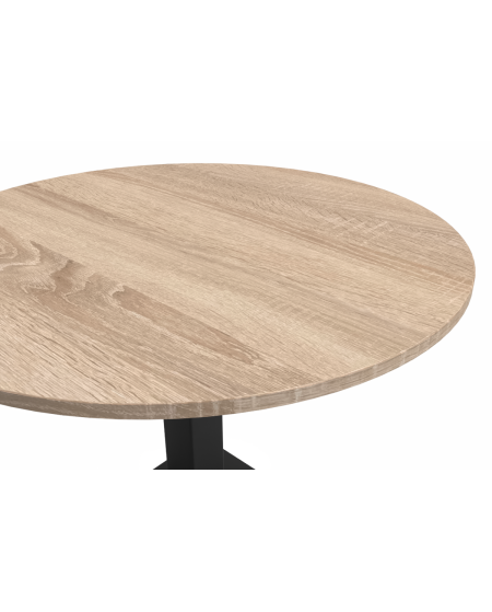 Tisch ALFA R Grau mit Laminierte-Platten 28 mm