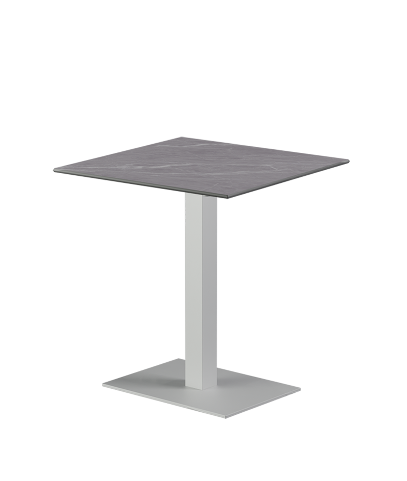 Tisch ALFA 40x55 Weiss mit Sintersteinplatte