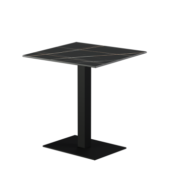 Tisch ALFA 40x55 Schwarz mit Sintersteinplatte