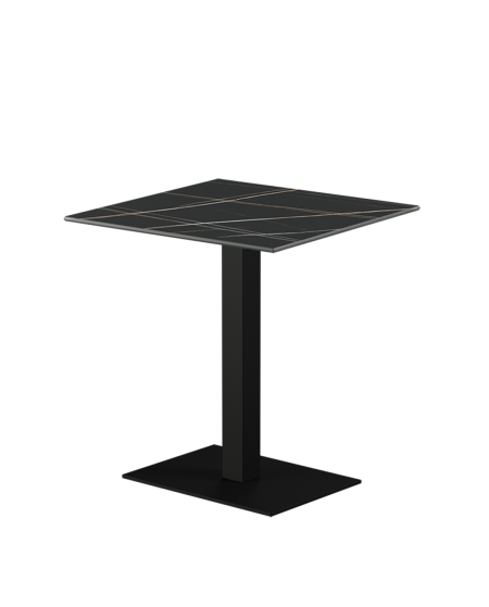 Tisch ALFA 40x55 Schwarz mit Sintersteinplatte