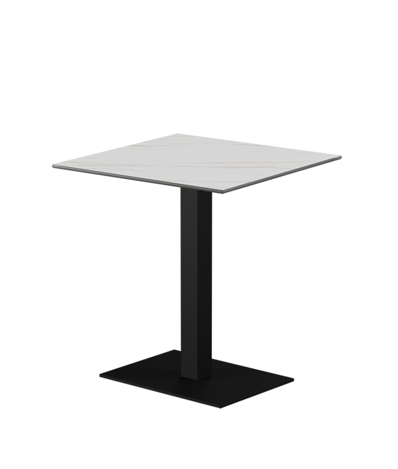 Tisch ALFA 40x55 Schwarz mit Sintersteinplatte
