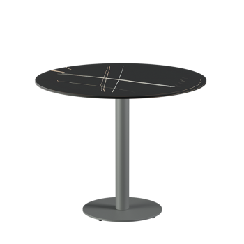 Tisch ALFA R Grau mit Sintersteinplatte