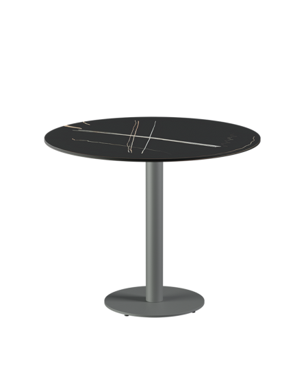 Tisch ALFA R Grau mit Sintersteinplatte