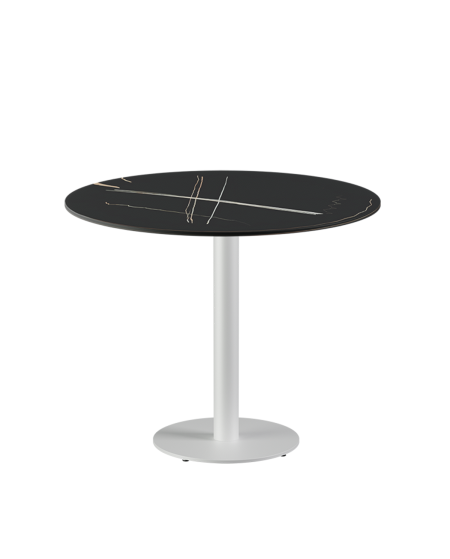 Tisch ALFA R Weiss mit Sintersteinplatte
