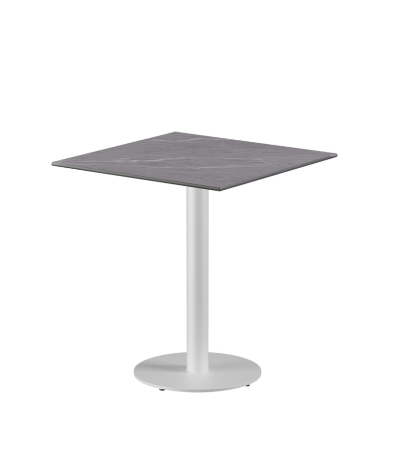Tisch ALFA R Weiss mit Sintersteinplatte