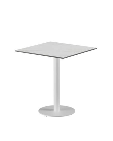 Tisch ALFA R Weiss mit Sintersteinplatte