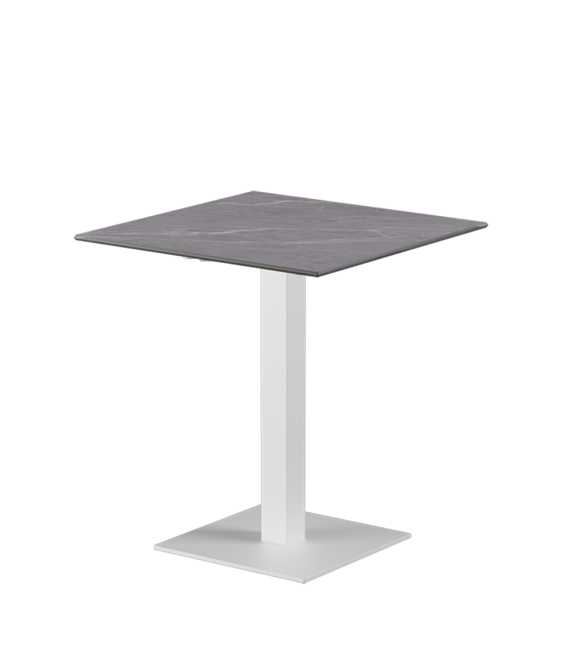 Tisch ALFA S Weiss mit Sintersteinplatte