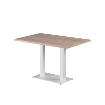 Tisch ALFA DUO Weiß mit Laminierte-Platten 28 mm