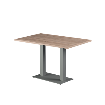 Tisch ALFA DUO Grau mit Laminierte-Platten 28 mm