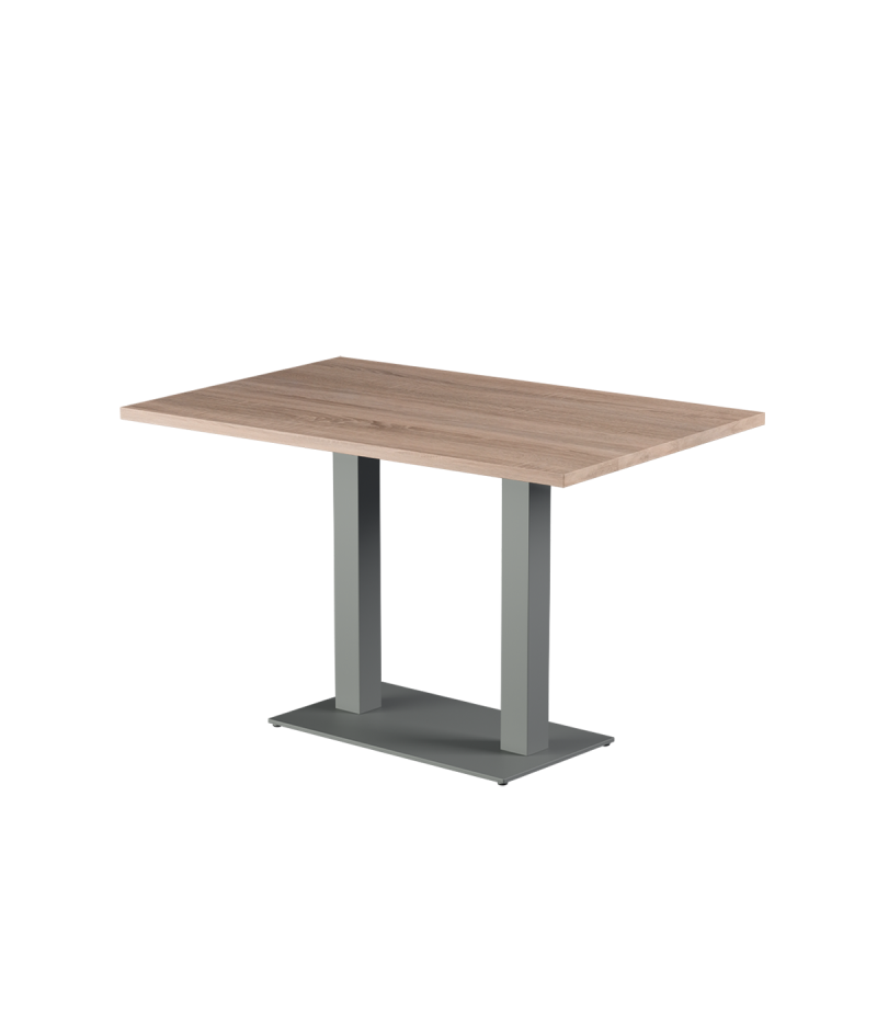 Tisch ALFA DUO Grau mit Laminierte-Platten 28 mm