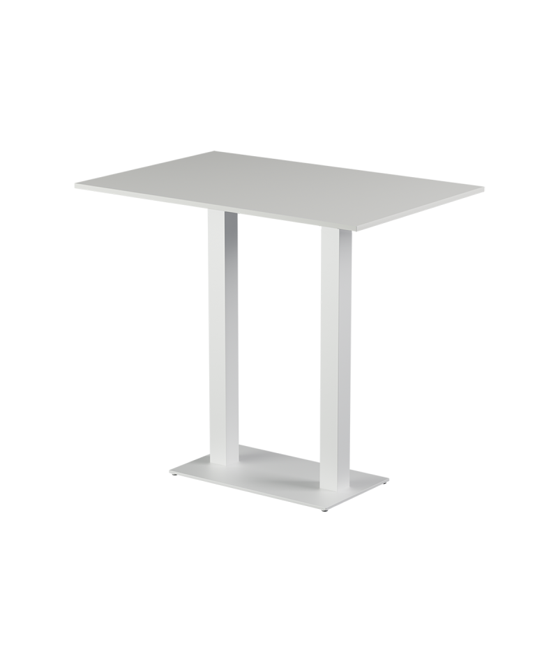Tisch ALFA BAR DUO Weiß mit Laminierte-Platten 28 mm