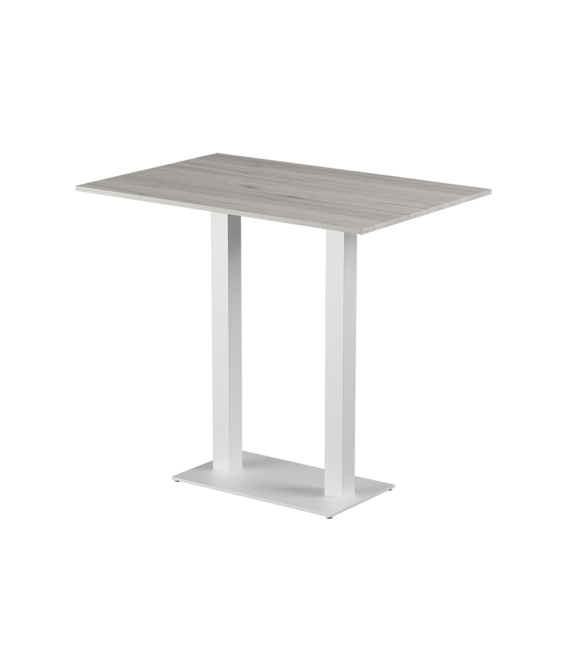 Tisch ALFA BAR DUO Weiß mit Laminierte-Platten 28 mm