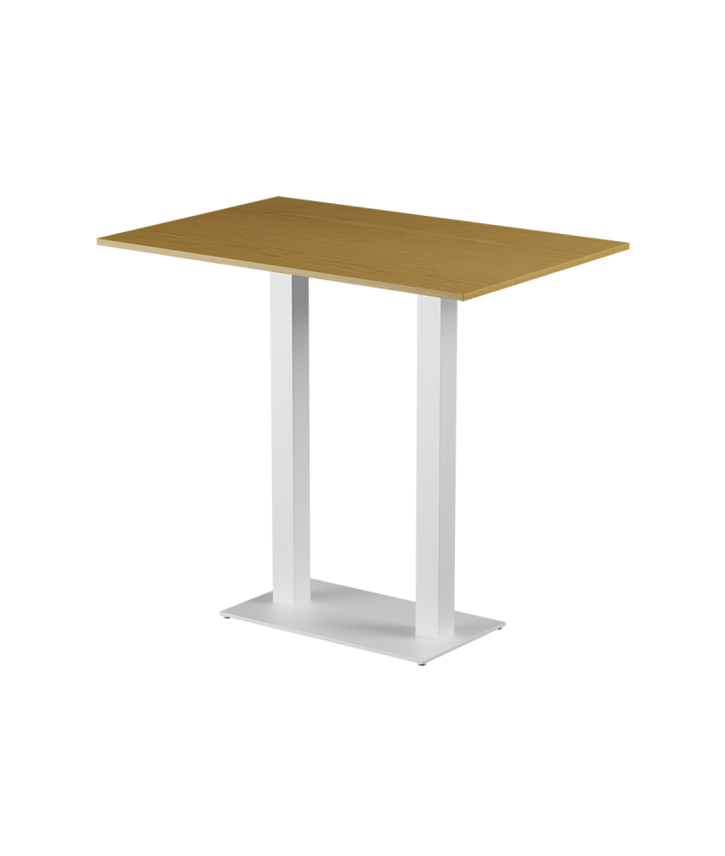 Tisch ALFA BAR DUO Weiß mit Laminierte-Platten 28 mm