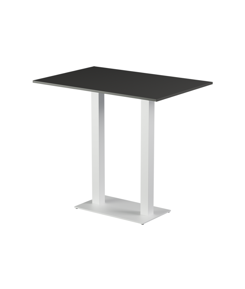 Tisch ALFA BAR DUO Weiß mit Laminierte-Platten 28 mm