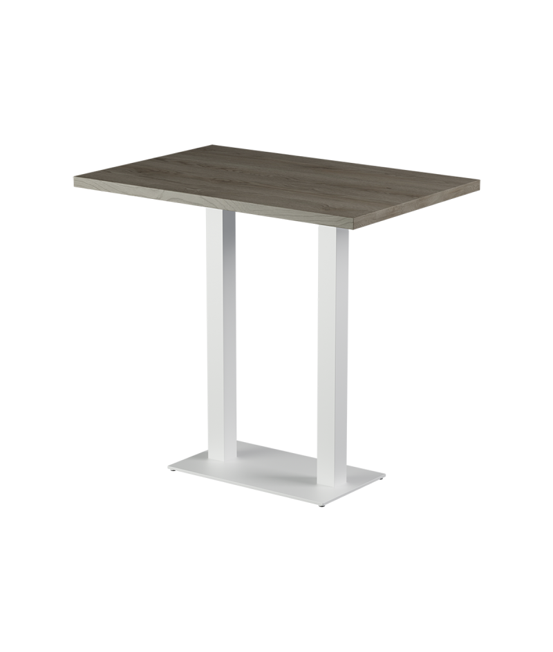 Tisch ALFA BAR DUO Weiß mit Laminierte-Platten 28 mm