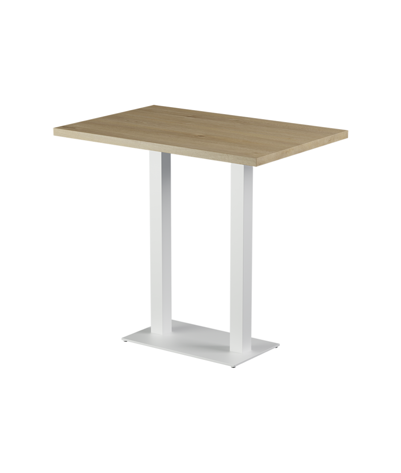 Tisch ALFA BAR DUO Weiß mit Laminierte-Platten 28 mm