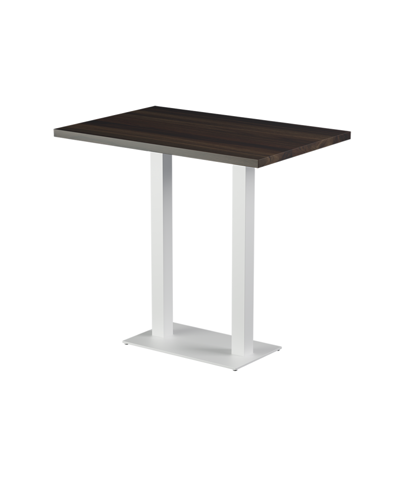 Tisch ALFA BAR DUO Weiß mit Laminierte-Platten 28 mm