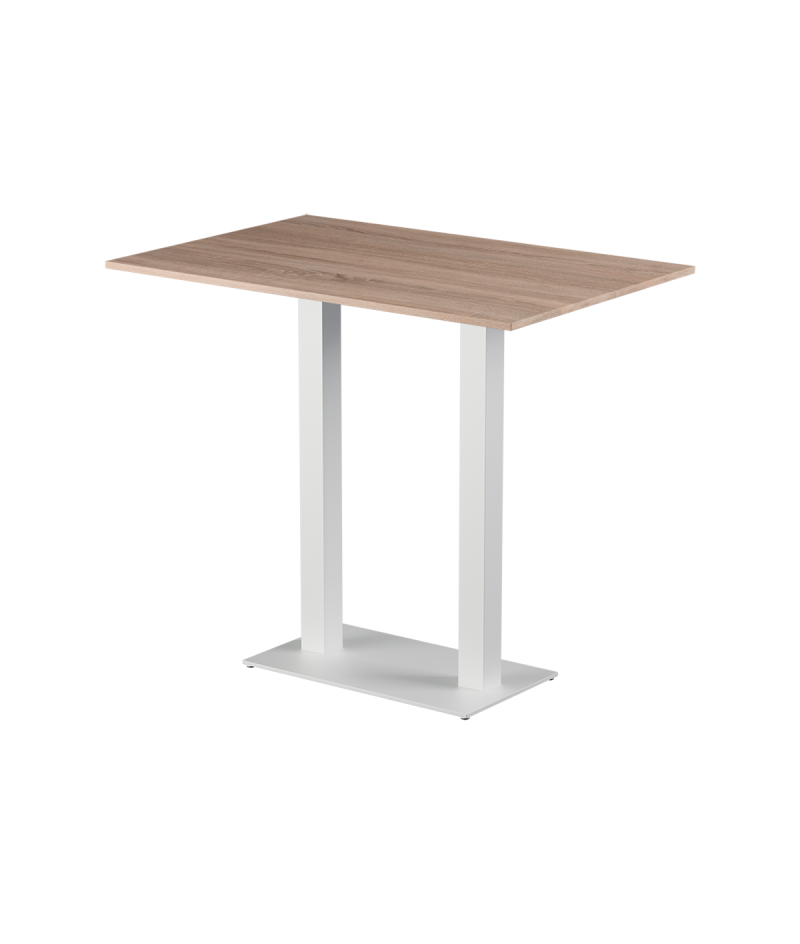Tisch ALFA BAR DUO Weiß mit Laminierte-Platten 28 mm