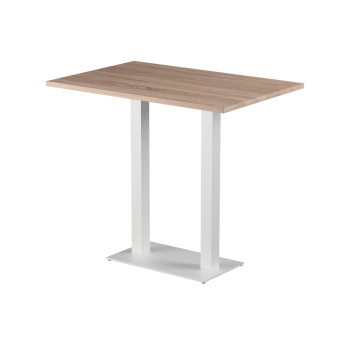 Tisch ALFA BAR DUO Weiß mit Laminierte-Platten 28 mm