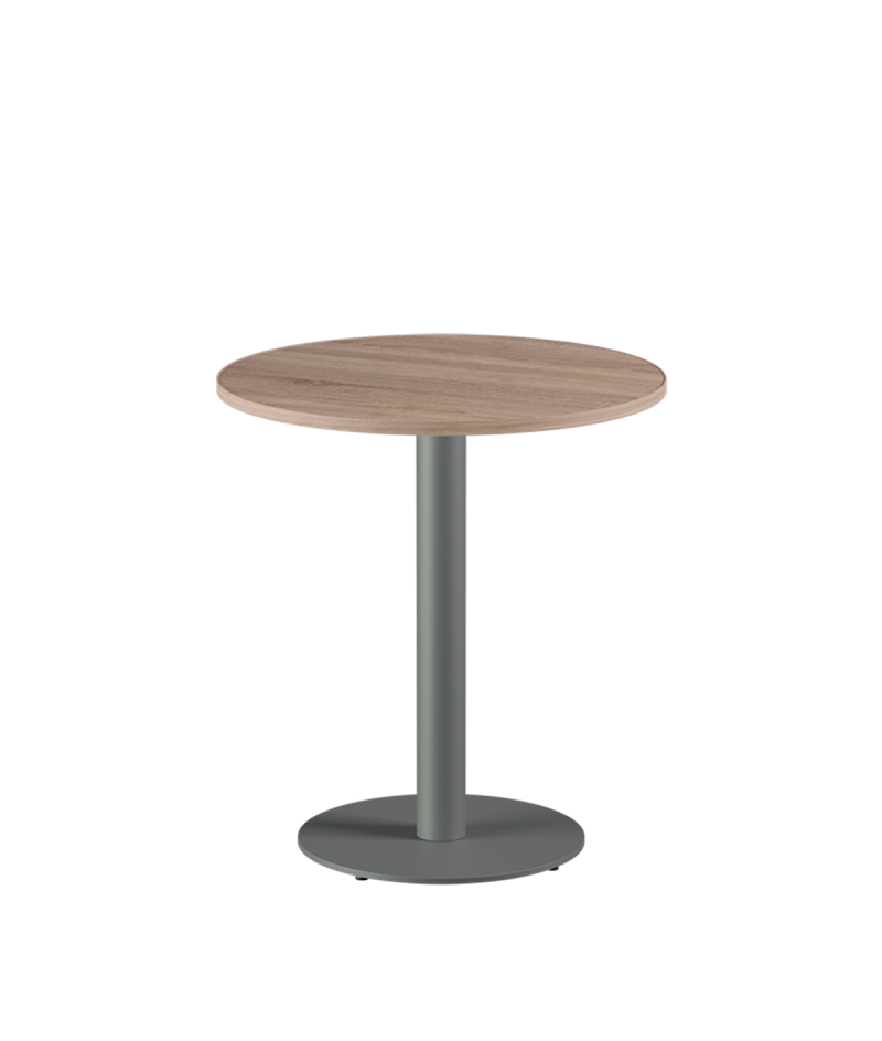 Tisch ALFA R Grau mit Laminierte-Platten 28 mm