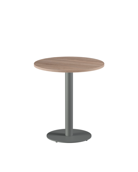 Tisch ALFA R Grau mit Laminierte-Platten 28 mm