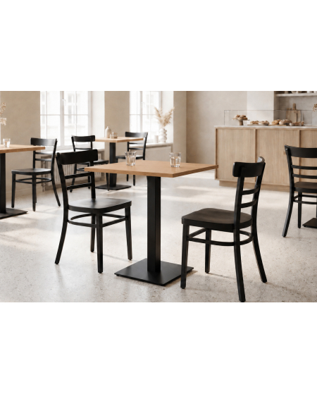 Tisch ALFA S Schwarz mit Laminierte-Platten 18 mm