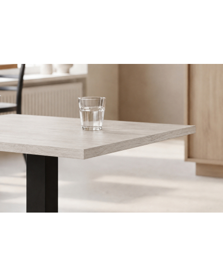 Tisch ALFA S Schwarz mit Laminierte-Platten 18 mm
