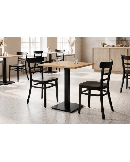 Tisch ALFA S Schwarz mit Laminierte-Platten 18 mm