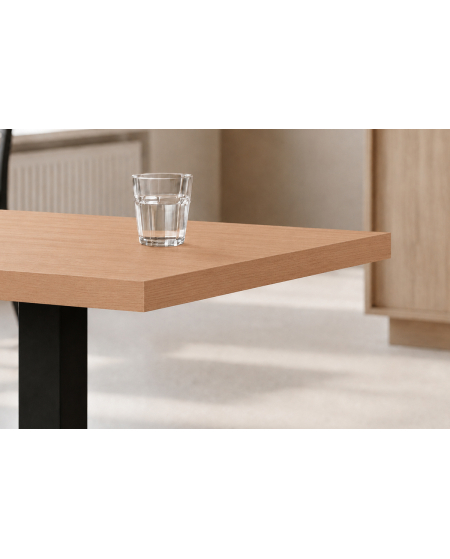 Tisch ALFA S Schwarz mit Laminierte-Platten 18 mm