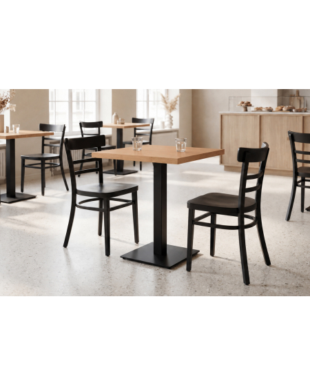 Tisch ALFA S Schwarz mit Laminierte-Platten 18 mm