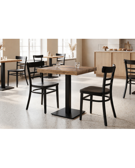 Tisch ALFA S Schwarz mit Laminierte-Platten 18 mm