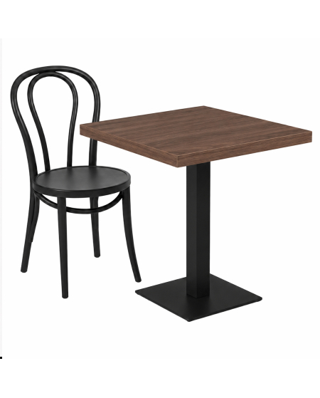 Tisch ALFA S Schwarz mit Laminierte-Platten 18 mm