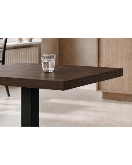 Tisch ALFA S Schwarz mit Laminierte-Platten 18 mm
