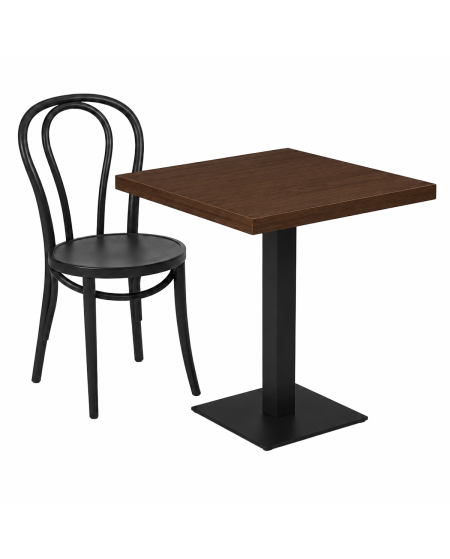 Tisch ALFA S Schwarz mit Laminierte-Platten 18 mm