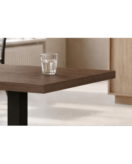 Tisch ALFA S Schwarz mit Laminierte-Platten 18 mm