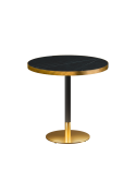 Tisch OMEGA R fi 68 Trockengrauer Stein mit Goldener Kante