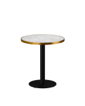 Tisch ALFA R fi 68 Crema Marmor mit Goldener Kante