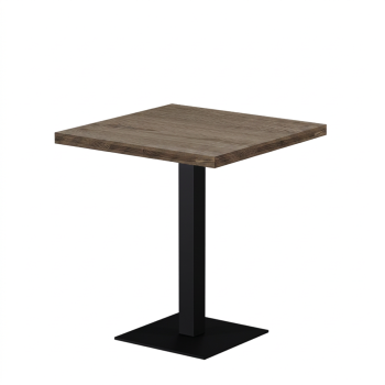 Tisch ALFA S 68x68 Sonoma-Tabac Eiche mit Dark Wood-Kante