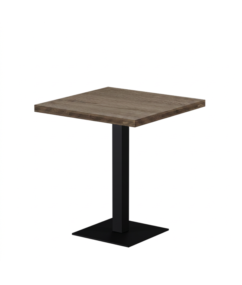Tisch ALFA S 68x68 Sonoma-Tabac Eiche mit Dark Wood-Kante