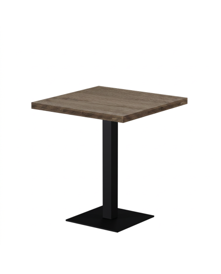 Tisch ALFA S 68x68 Sonoma-Tabac Eiche mit Dark Wood-Kante