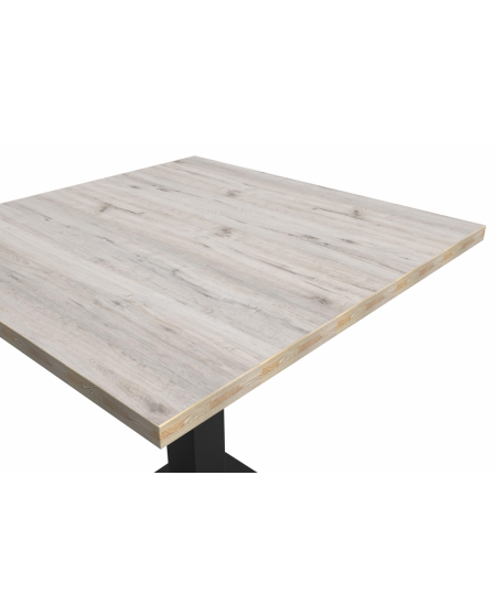 Tisch GIZA 68x68 Cortona Eiche mit Light Wood-Kante
