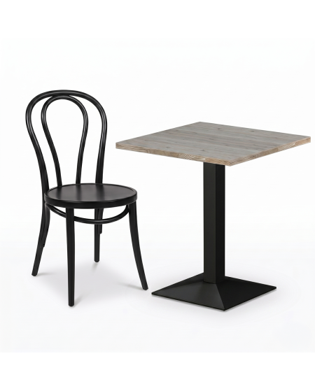 Tisch GIZA 68x68 Cortona Eiche mit Light Wood-Kante