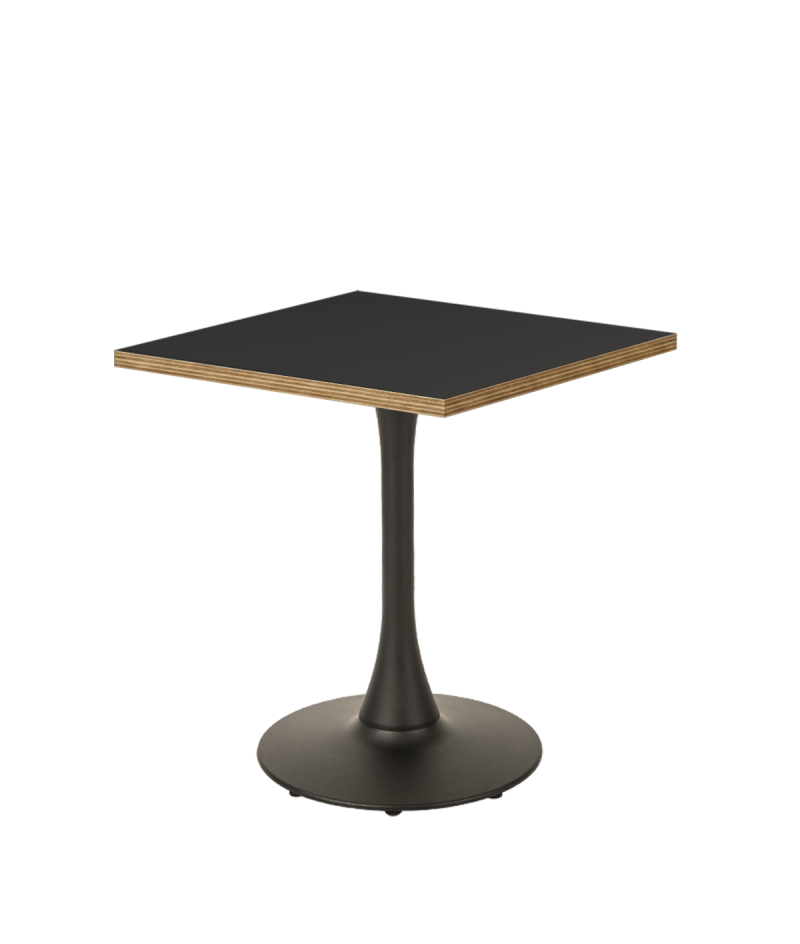 Tisch ARIOSO 68x68 Anthrazit mit Multiplex-Kante