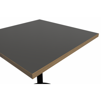 Tisch ARIOSO 68x68 Anthrazit mit Multiplex-Kante