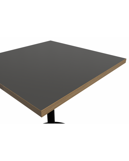 Tisch ARIOSO 68x68 Anthrazit mit Multiplex-Kante
