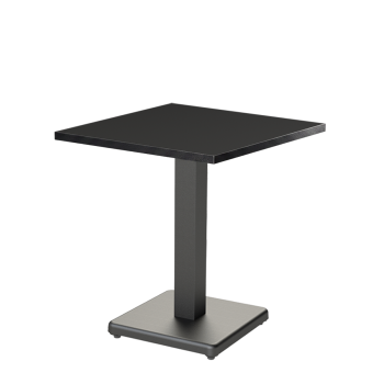 Tisch IMPERIO 68x68 Anthrazit mit Mattschwarzer Kante