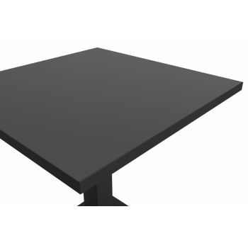 Tisch IMPERIO 68x68 Anthrazit mit Mattschwarzer Kante